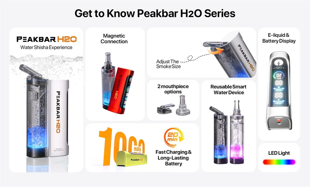 Innovative Peakbar H2O Device for Ultimate Portable Shisha Enjoyment