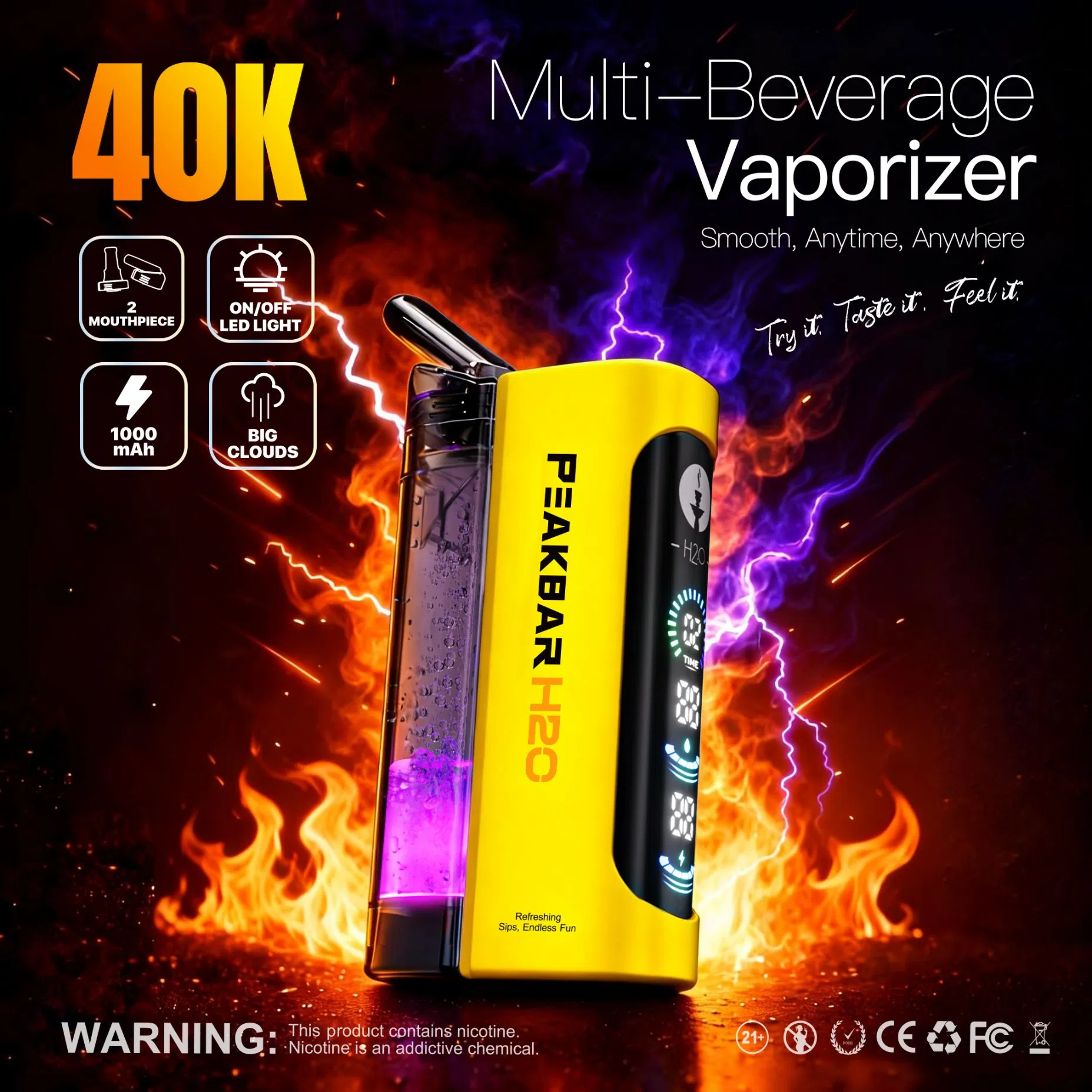Innovative Peakbar H2O Device for Ultimate Portable Shisha Enjoyment