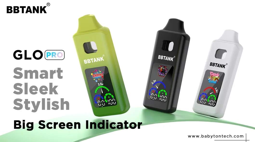 Postless Ceramic Heating 1g 2g Empty Disposable Vape Glo PRO Smart Temperature Control