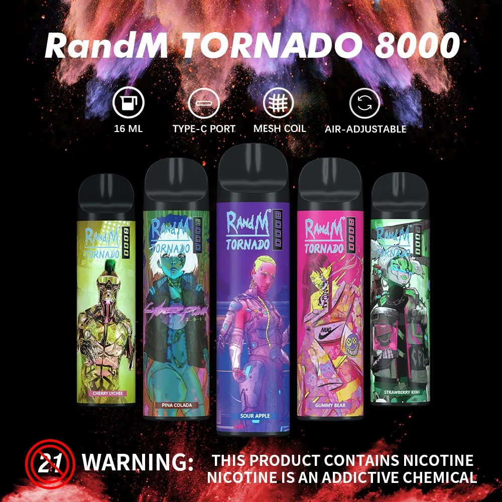 2022 New Wholesale Factory Sale Tornado 8000 Disposable Vape Device