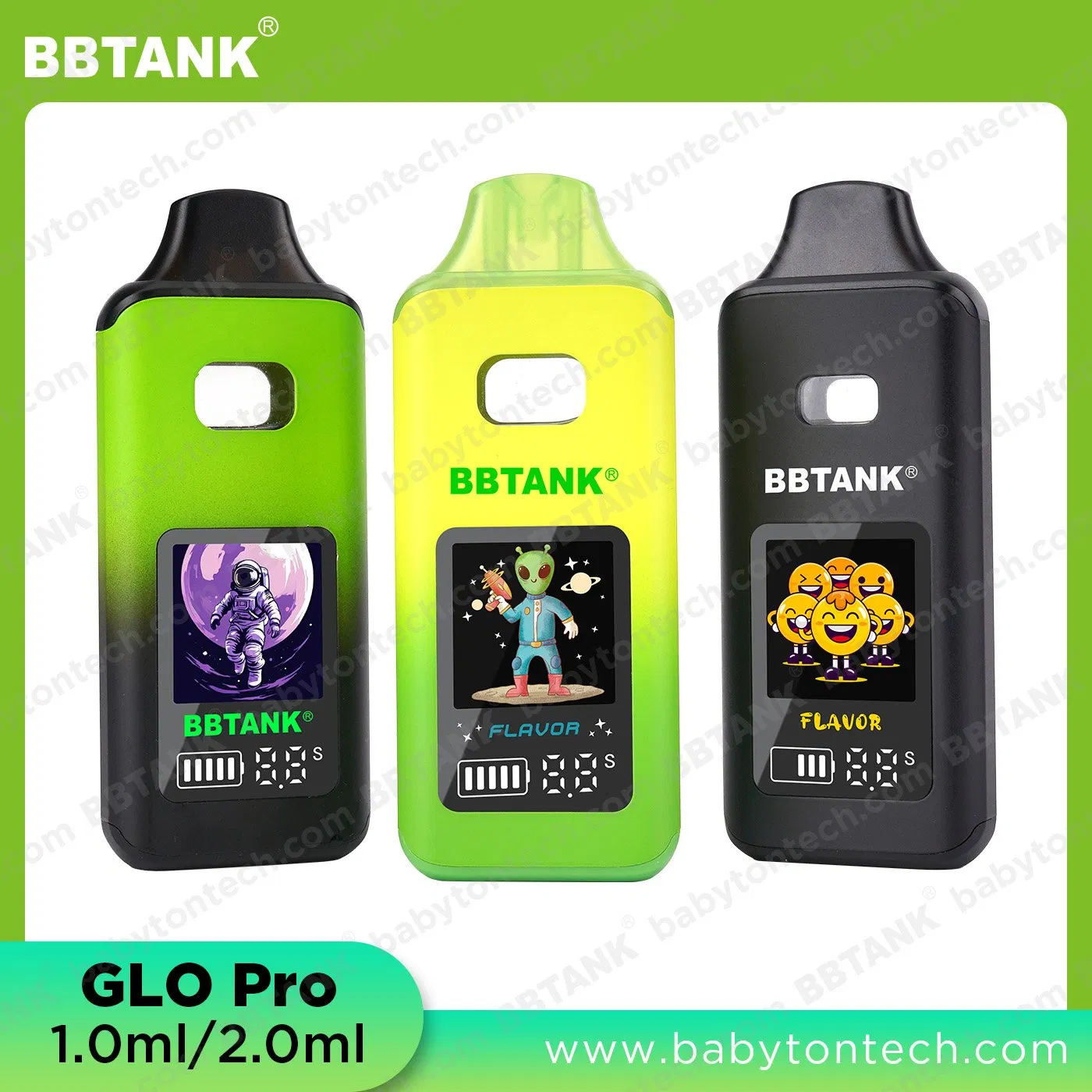 1g 2g Ceramic Heating Postless Empty Disposable Vape Bbtank Glo PRO Smart Temperature Control