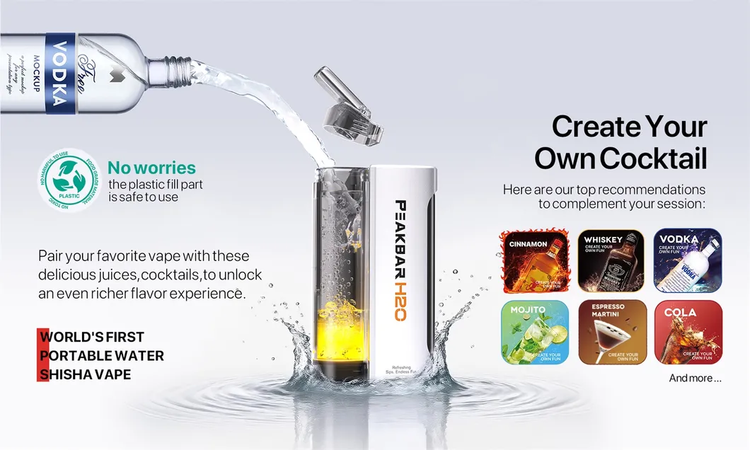 Versatile Disposable Vape Device for on-The-Go Hookah Enthusiasts
