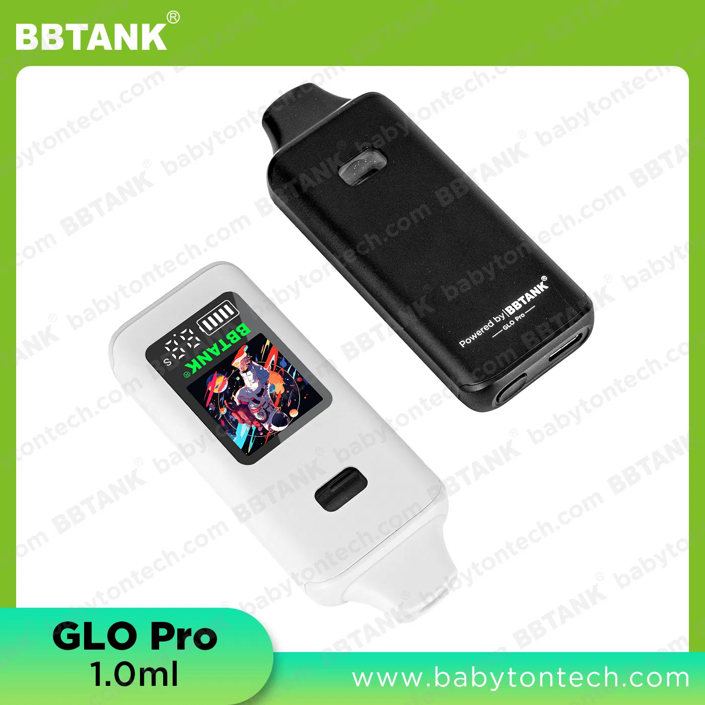 Postless Ceramic Heating 1g 2g Empty Disposable Vape Glo PRO Smart Temperature Control