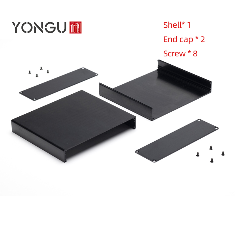 Yonggu H32 152*44MM DIY Inverter Junction Box Controller Metal Cooling Case Split Enclosure for PCB Audio Amplifier Power Supply