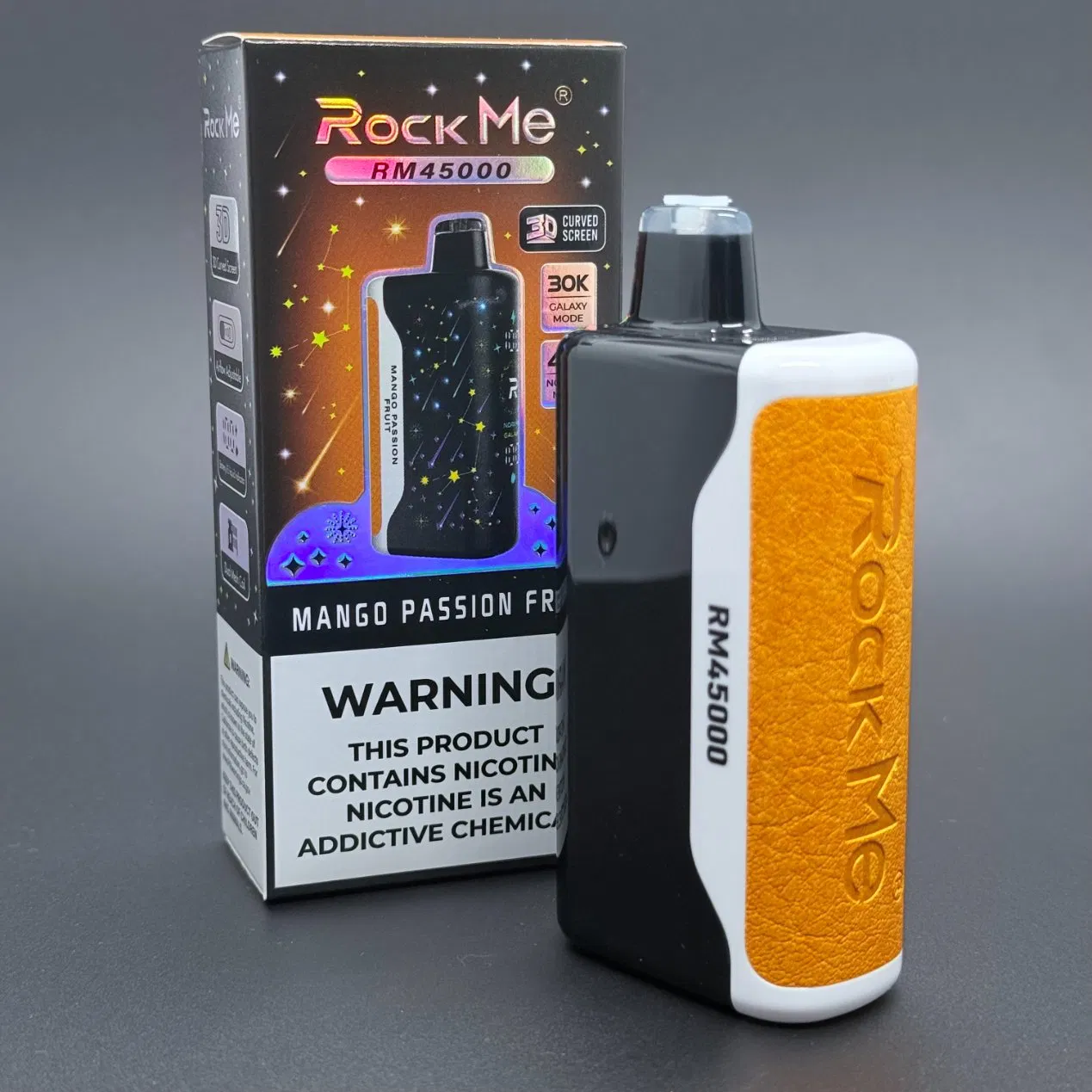 Rock Me Sphere 45000 Puffs Disposable Vape Electronic Cigarette Vape Pen Airflow Adjustable 25ml 15flaovrs Vape Device
