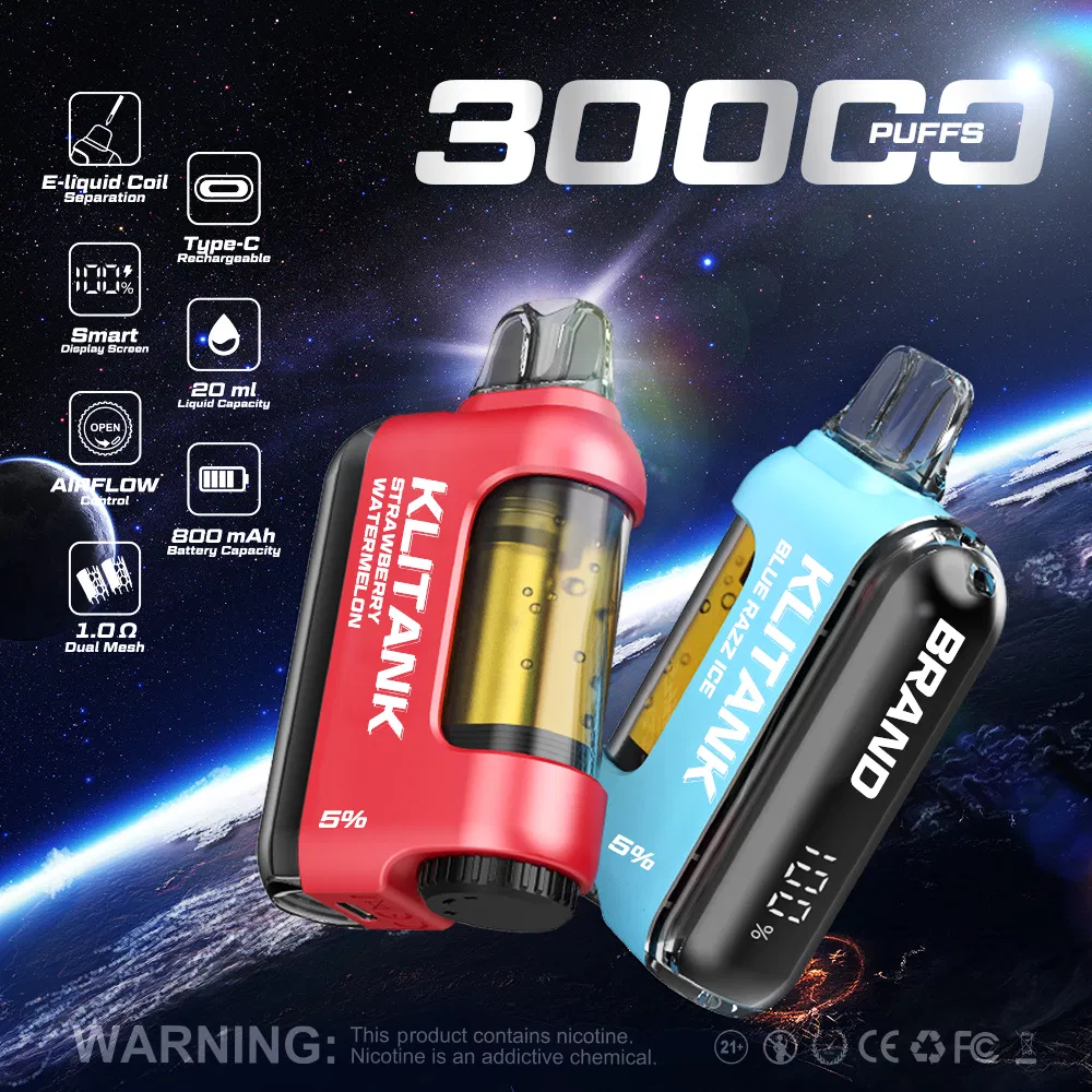 High Puff Rechargeable Device with Transparent Vape Tank for Customization
