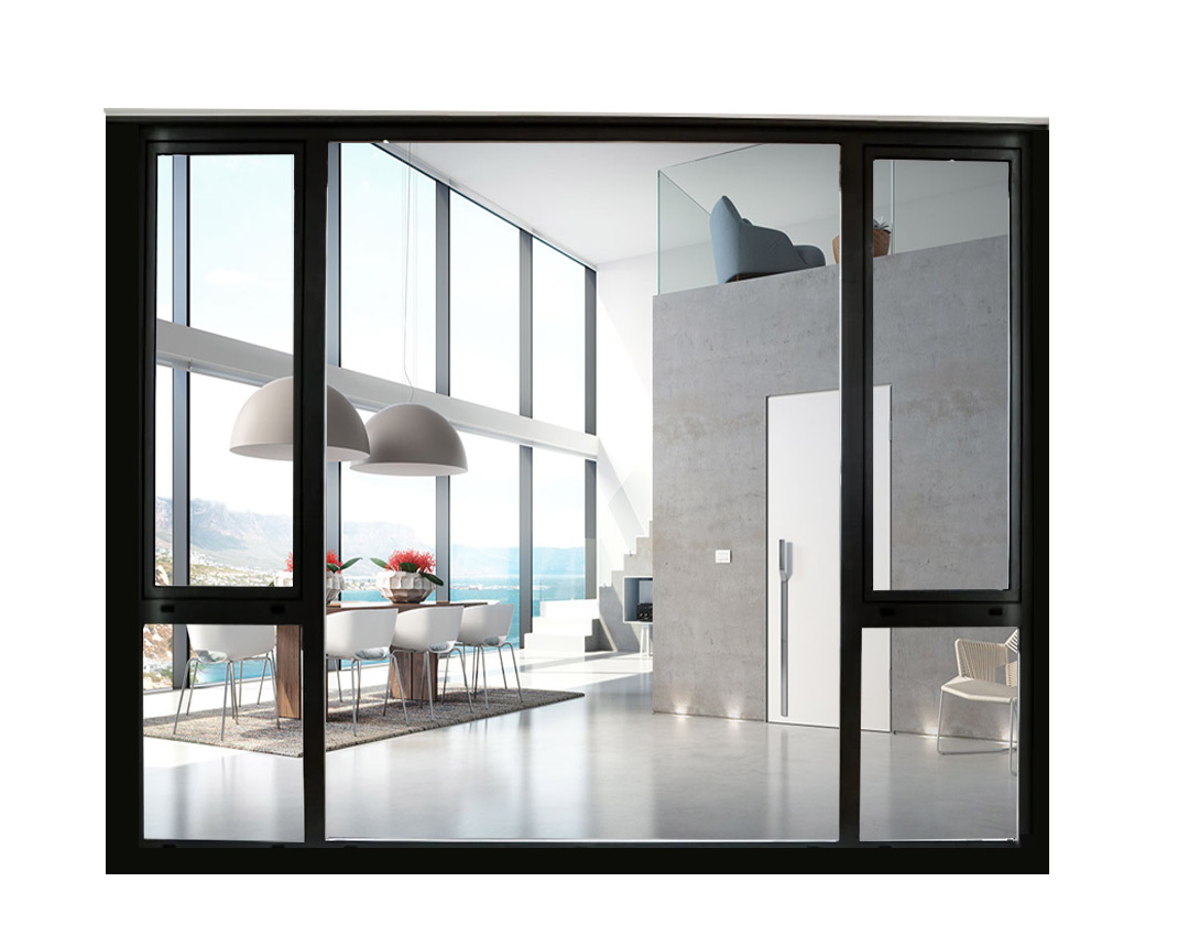 Modern Custom Made Black Aluminum Casement Window With Mosquito Net Aluminum Black Windows