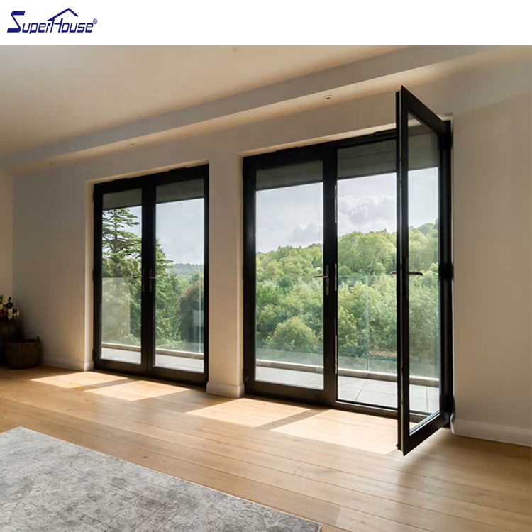 Aluminum Doors and Windows Double Tempered Glass With Super Waterproof for Container House