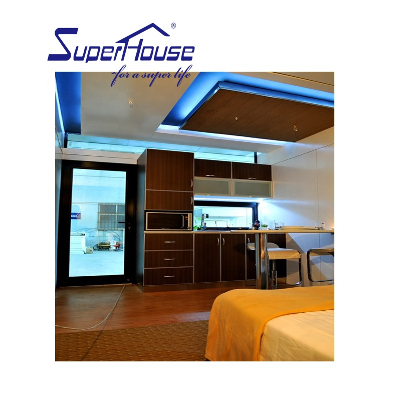 Aluminum Doors and Windows Double Tempered Glass With Super Waterproof for Container House
