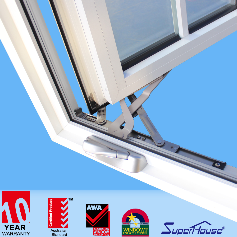 Passive House Title24  American Crank Casement Window Energy Star Double Glazed Low-E Coating Anti-UV Heat Insulation Window