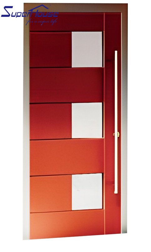 NOA NFRC Hurricane Proof Aluminum Front Entry Door Modern Villa Exterior Casement Door Windproof Waterproof Glass Door