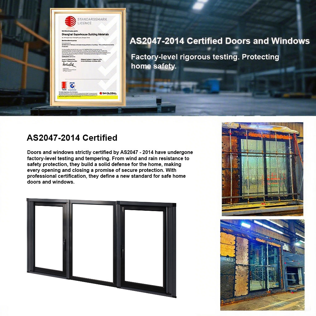 Superhouse Latest Design Double Glazed Windows Factory Wholesale Aluminum Frame Fiber Glass Single Hung Window