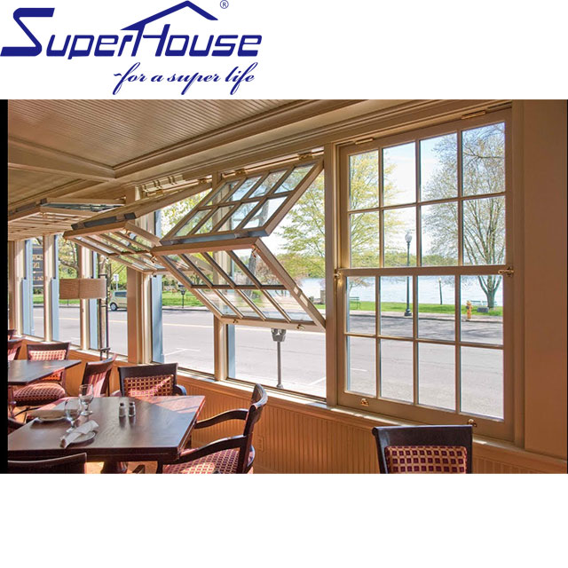 Modern Design Aluminium Vertical Fold Window New Hurricane-Proof Opening Style windows