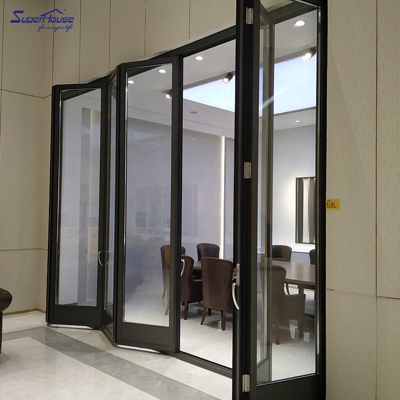 Florida Approved Aluminum Folding Door Hurricane Impact Laminated Glass for Villa Patio Entrance