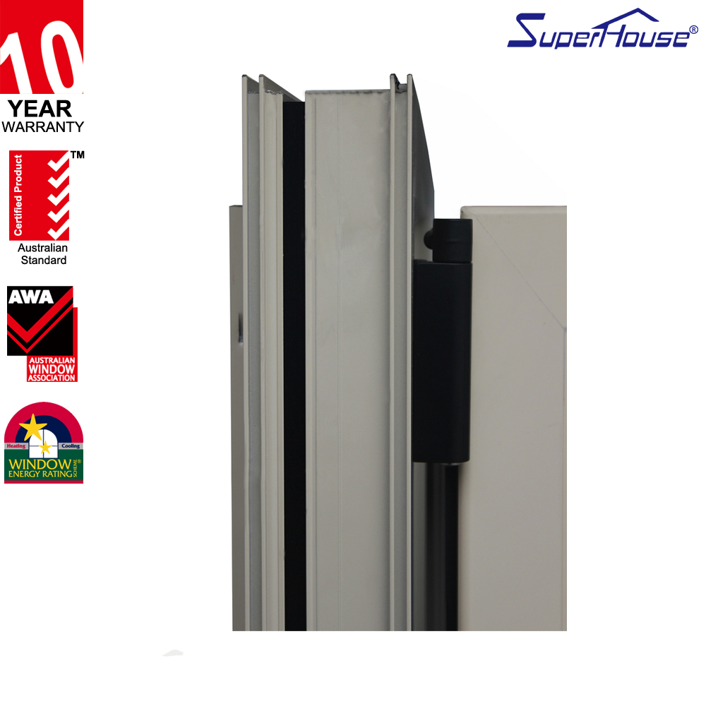 Superhouse Modern Design Triple Glass NOA Certificated Hurricane Impact Resistant Aluminum Tilt and Turn Window