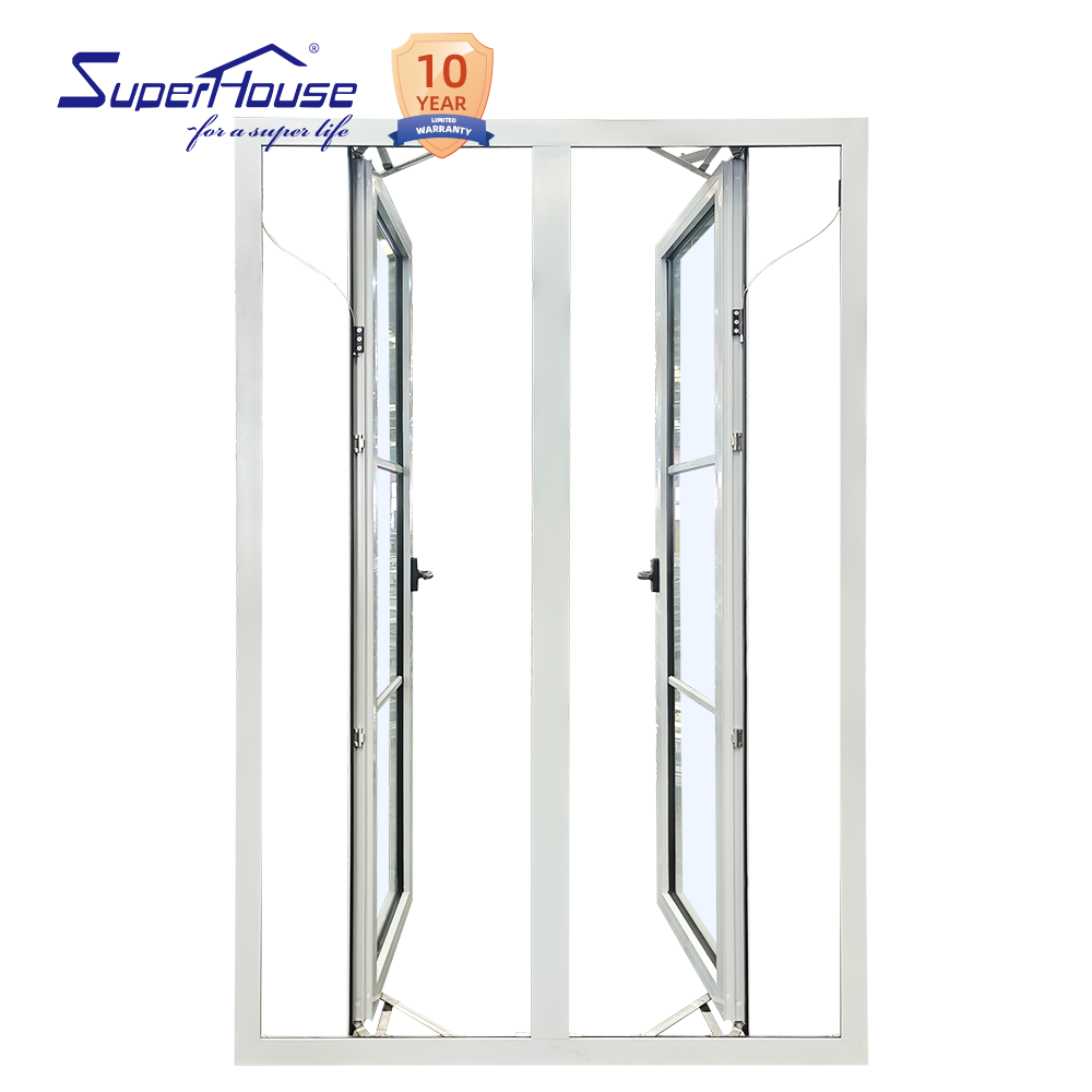 Thermal Break Aluminum Casement Window Steel Look French Style Windows for Historical Buildings USA Market