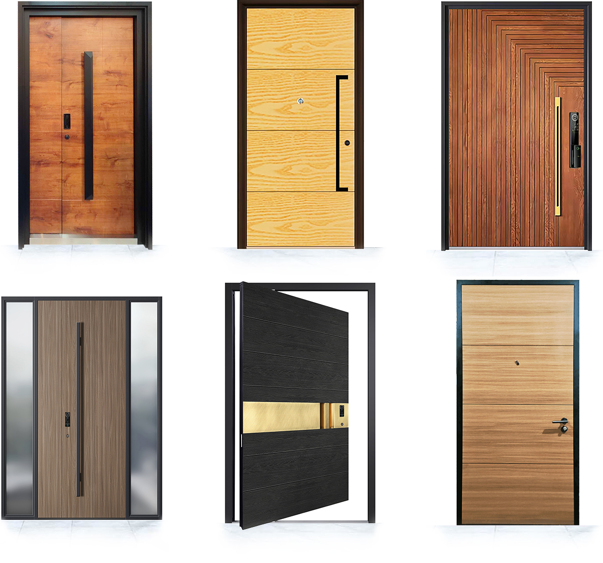 Luxury Villa Entry Door Aluminum Glass Swing Door Pivot Door Heat Insulation Fire Resistant Waterproof 10 Years Warranty