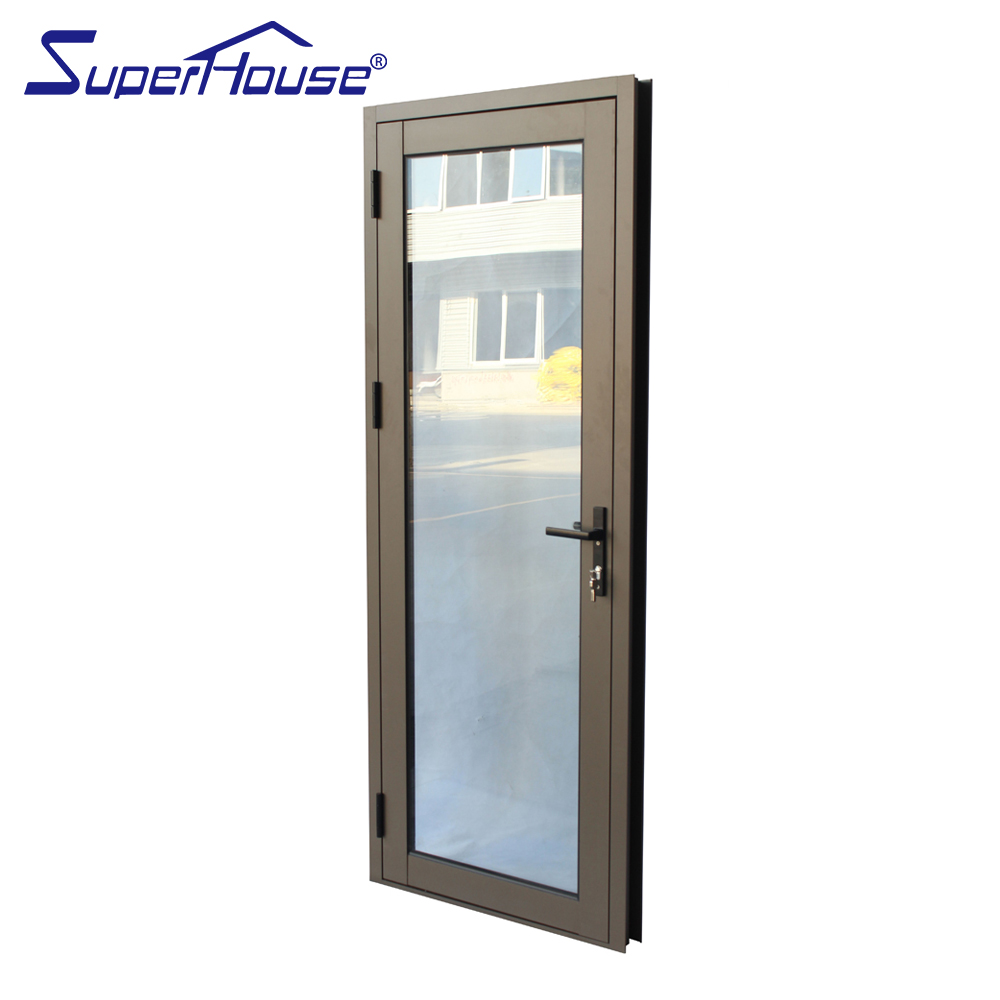 Superhouse NFRC Commercial Entry Door Front Door Aluminum Double Glass French Entry Door