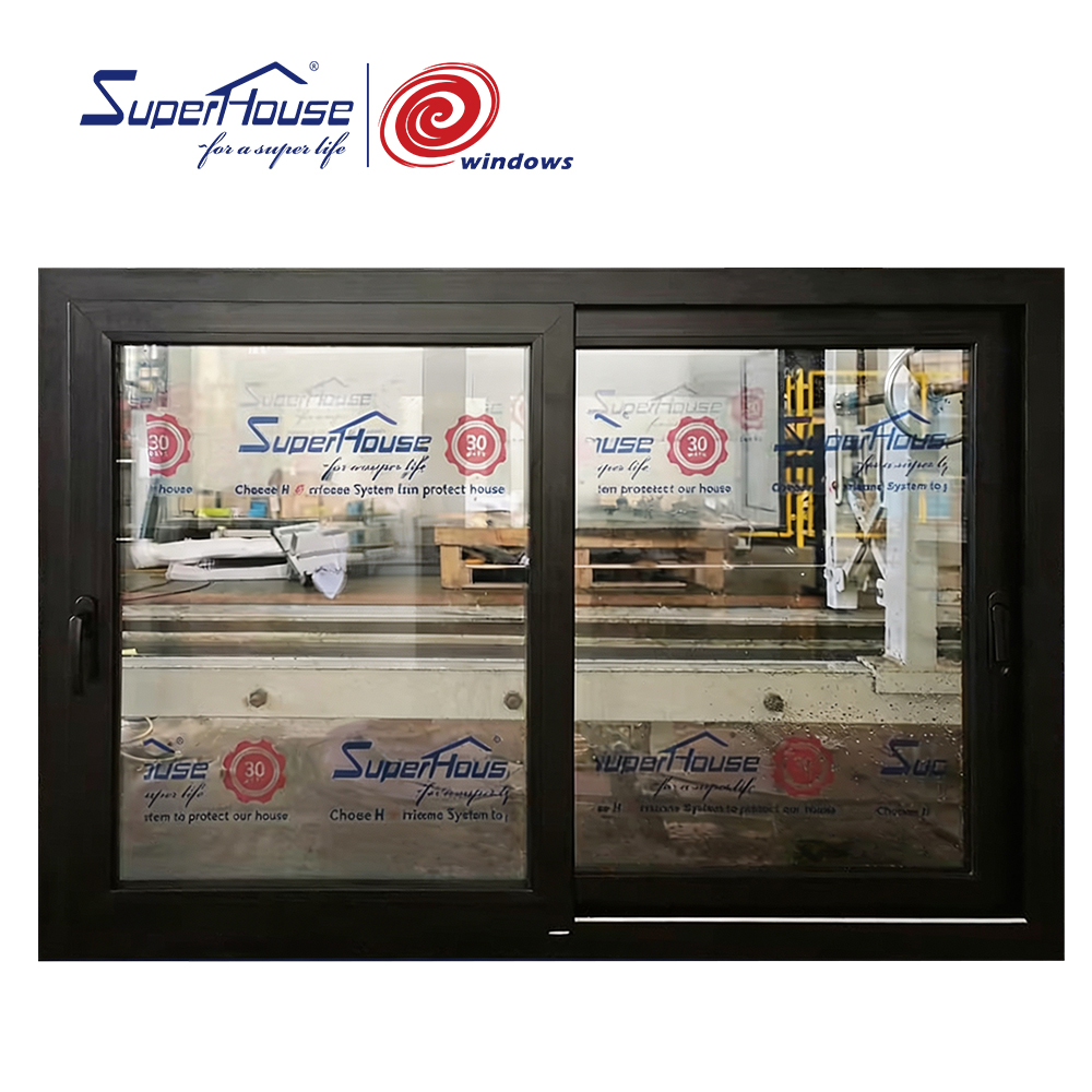 Superhouse Hurricane Proof NFRC NOA FPA AS2047 Standard Double Glass Aluminium Sliding Window Impact windows
