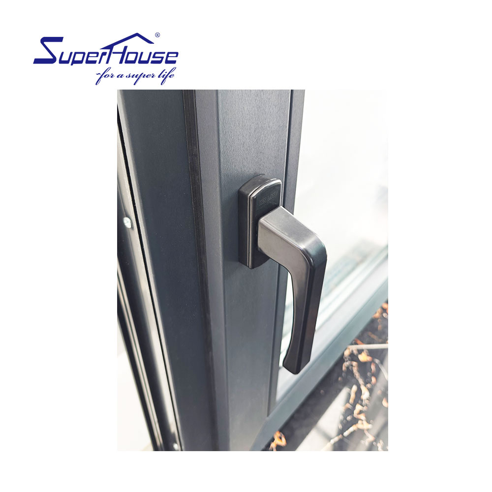 NFRC Certified Upvc Double Glazed windows Impact Resistant in Swing Casement windows