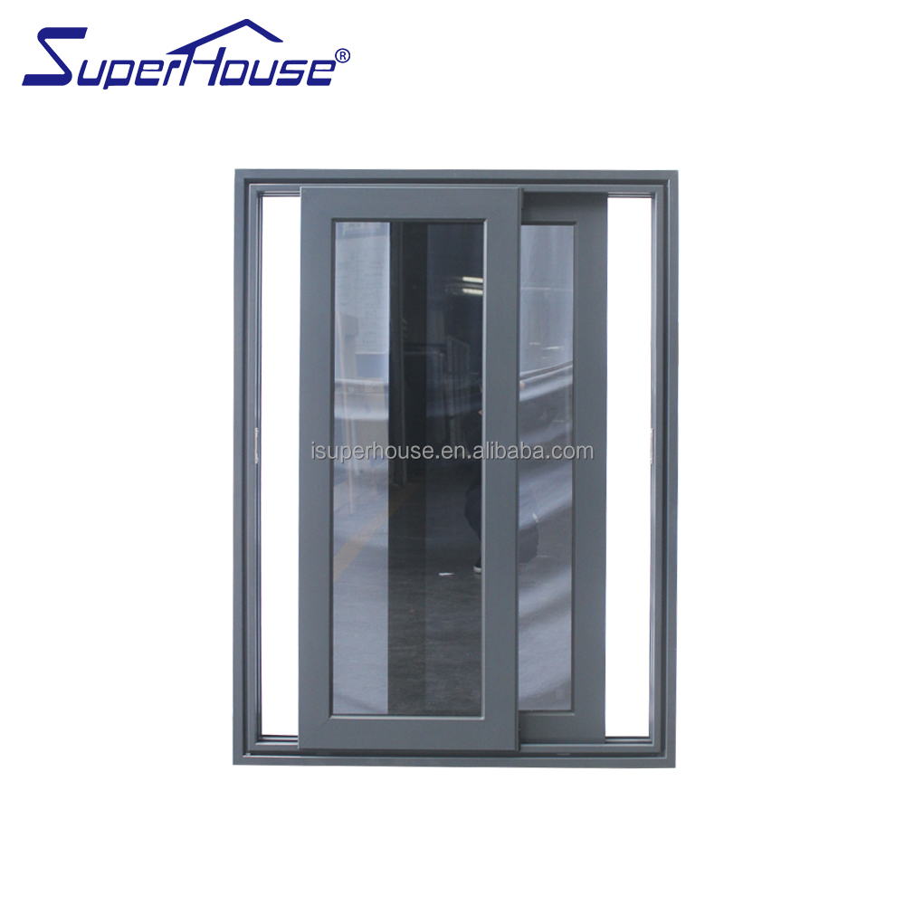Miami Dade Certified Aluminum Sliding Window Laminated Safety Reflective Glass Anti Shatter Privacy Window Bedroom Living Room
