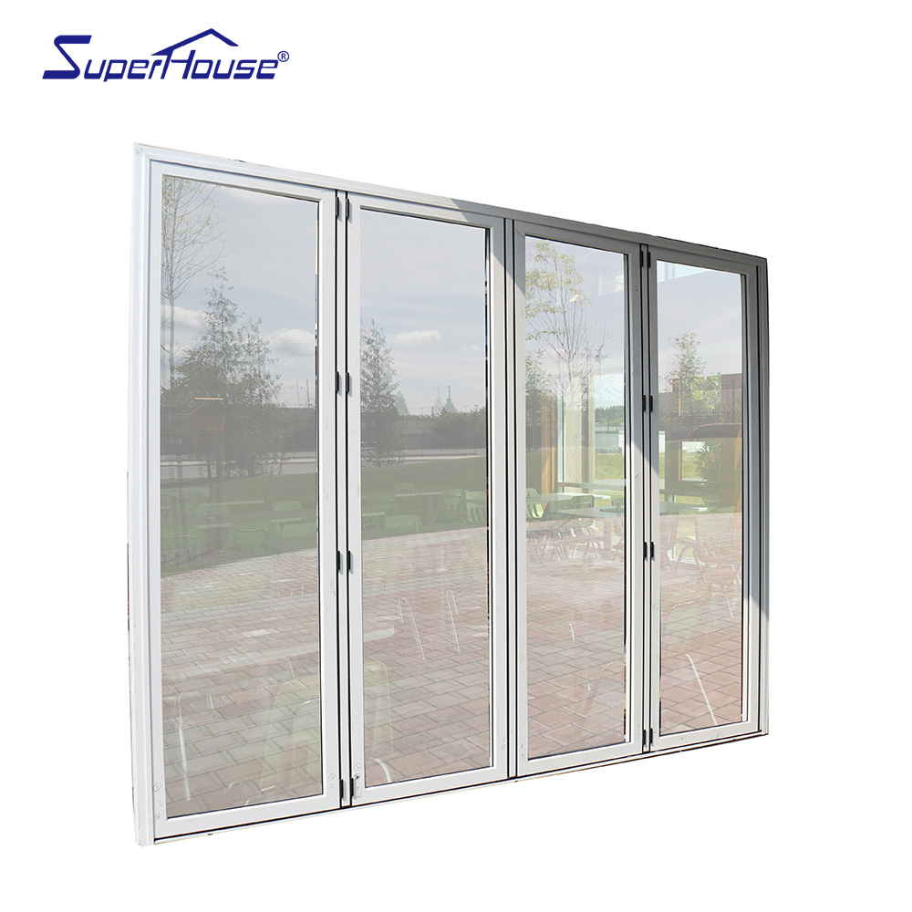 Customized Bi-folding Door  Graphic Design Modern Exterior Hotel Finished Waterproof US Certification NFRC Hurricane Impact