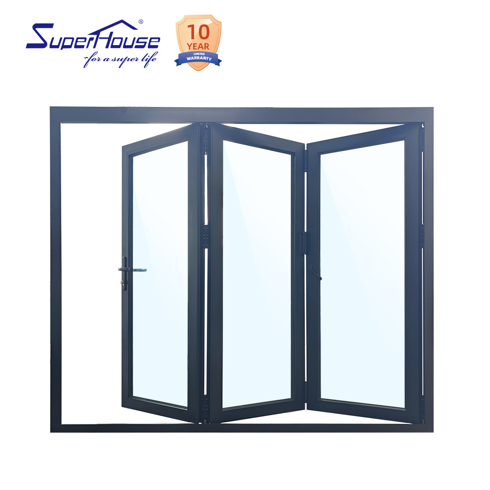 Florida Approval Bi Fold Doors  Aluminium Frame Hurricane NOA Glass Modern Design Foldable Sliding Door for Coastal House Miami