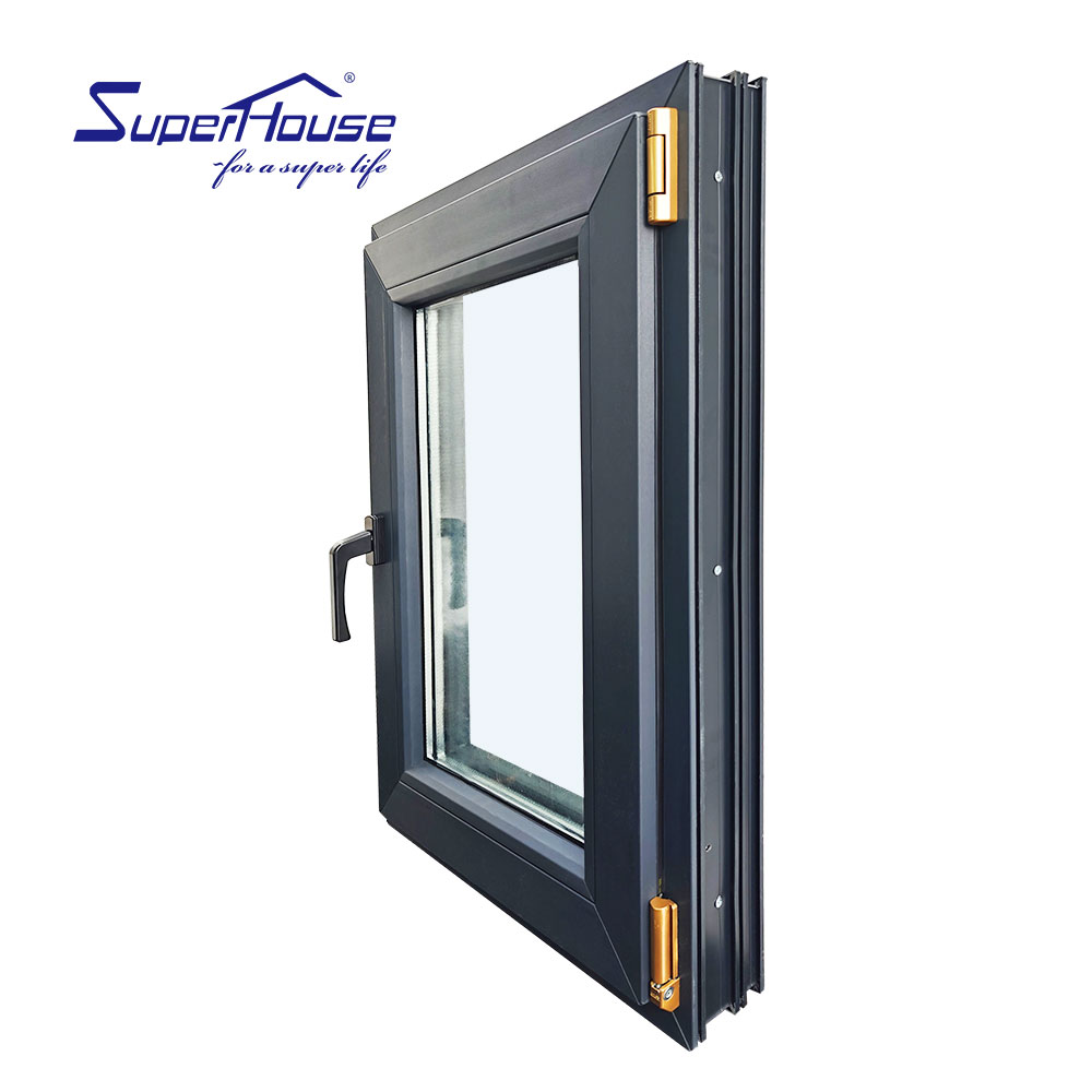 NFRC Certified Upvc Double Glazed windows Impact Resistant in Swing Casement windows