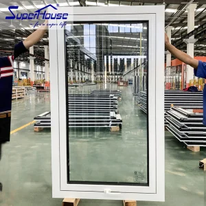 Superhouse Thermal Break Exterior AS2047 Certificated Aluminum Windows for Kitchen & Home Bar White Aluminum Awning Window
