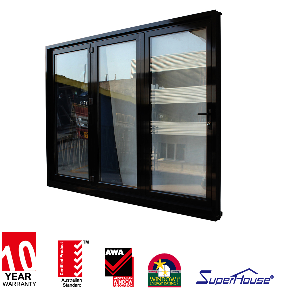 Superhouse Energy Efficient Custom Modern Design Soundproof Aluminum Bi-folding Door for Commerical Building Project