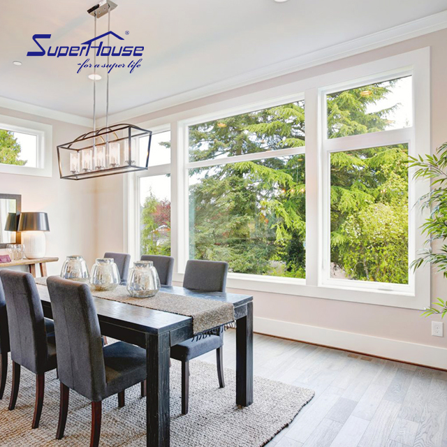 High Hurricane Impact Aluminum Fixed Windows with Fiberglass Screen Double Glazing Insect Control-Modern Design Customizable