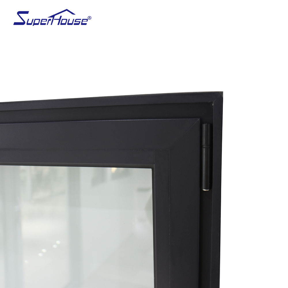 NFRC Certified Title24 Aluminum Tilt & Turn Window Double Tempered Glazed  Soundproof Thermal Insulation for Bedroom Living Room