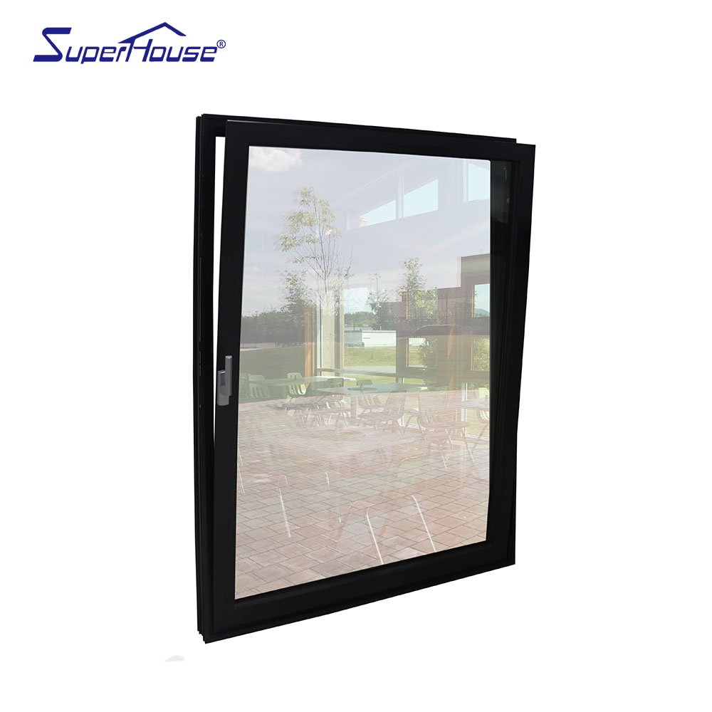 NFRC Certified Title24 Aluminum Tilt & Turn Window Double Tempered Glazed  Soundproof Thermal Insulation for Bedroom Living Room