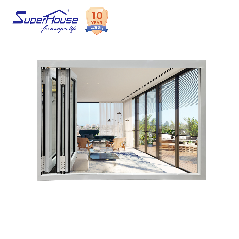 CodeMark Certified Aluminum Bi-Folding Window Low E Glazing Windproof Sound Insulation Anti-UV Commercial Store Residential