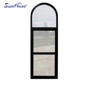 Curved Modern Aluminum Tilt Turn Windows for Commercial Buildings, Easy Clean Inward Opening, Soundproof for North America
