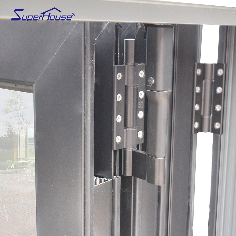 NFRC Certificated High Quality with Double Glass for Balcony Kitchen and Commercial Use Aluminum Folding Window