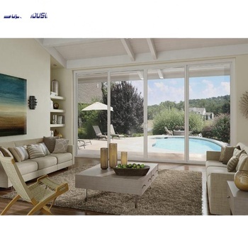 Residential House Mainly Export to North American Heavy Duty Thermal Break Sliding Door Aluminum Patio Glass Door
