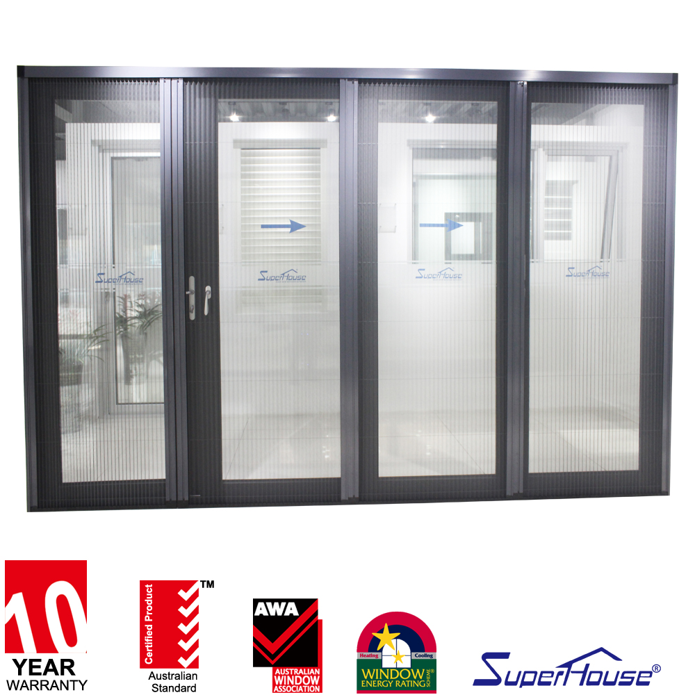 Versatile Minimalist Aluminum Alloy with Sound Insulation and Double Glazing Tempered Glass NFRC Thermal Broke Sliding Door