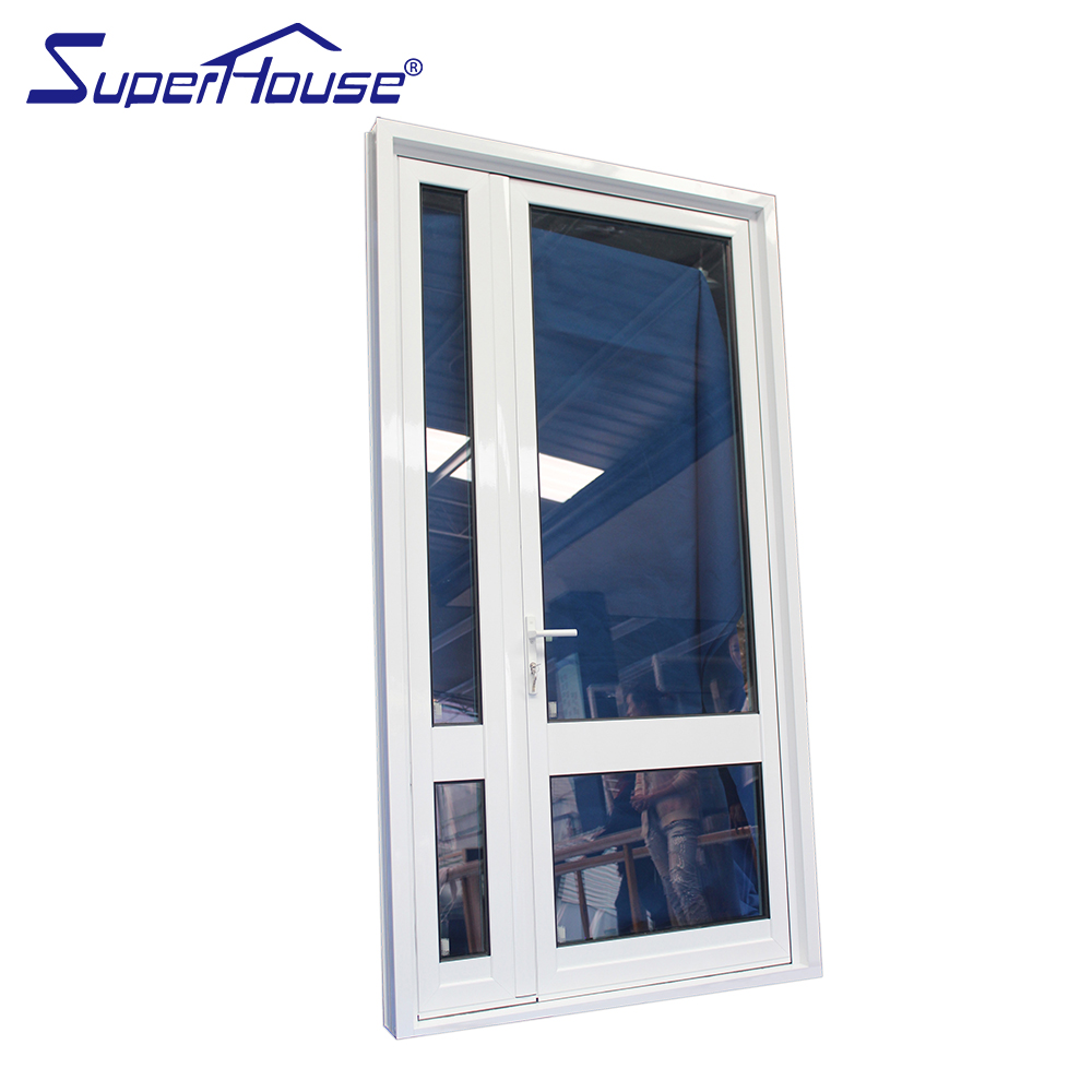 NOA Certified Wind & Hurricane Resistant Modern Aluminum Double Glazed Exterior French Doors for Prefabricated Homes
