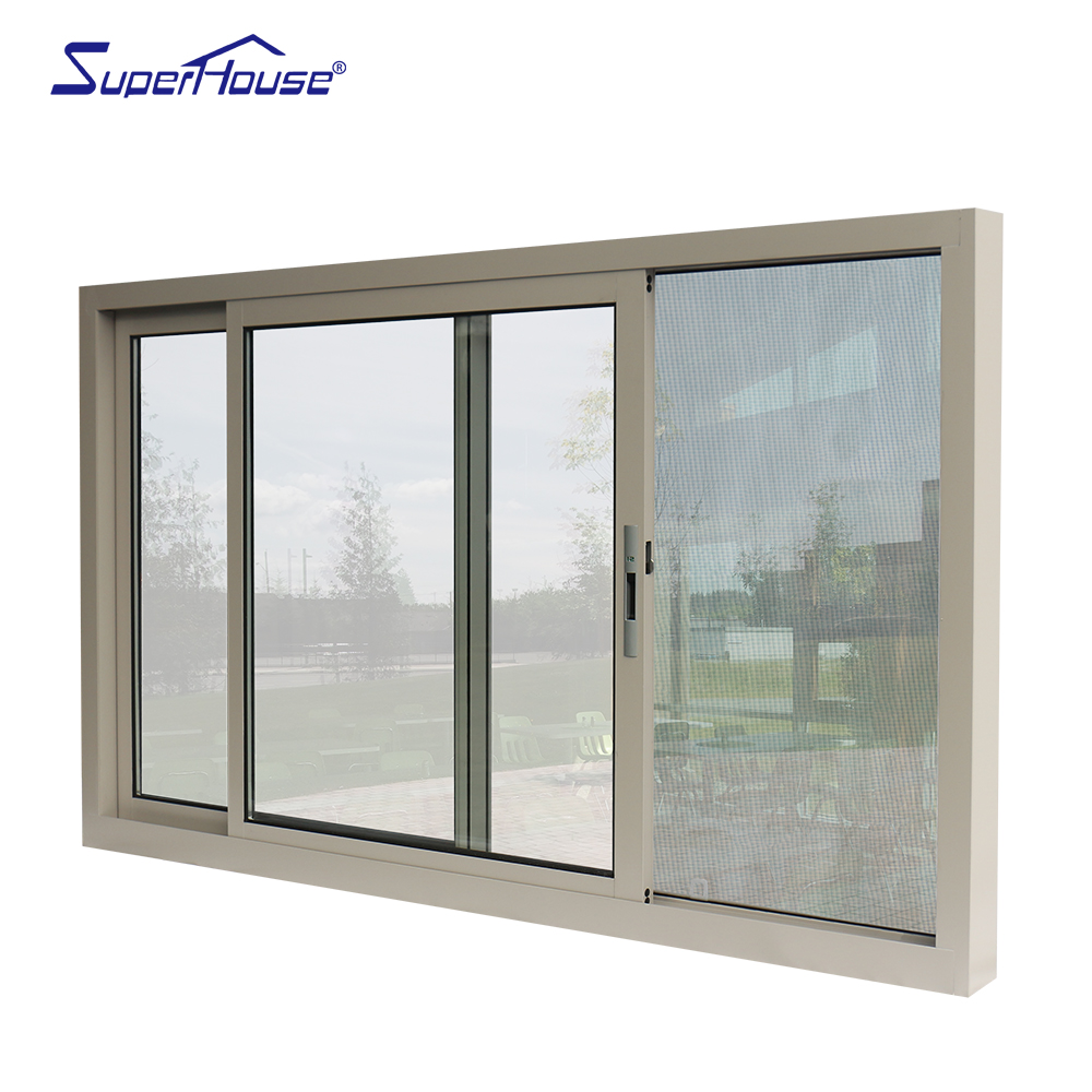 AS2047 Modern Design Sliding Window Double Glazing Aluminum Glass Sliding Windows