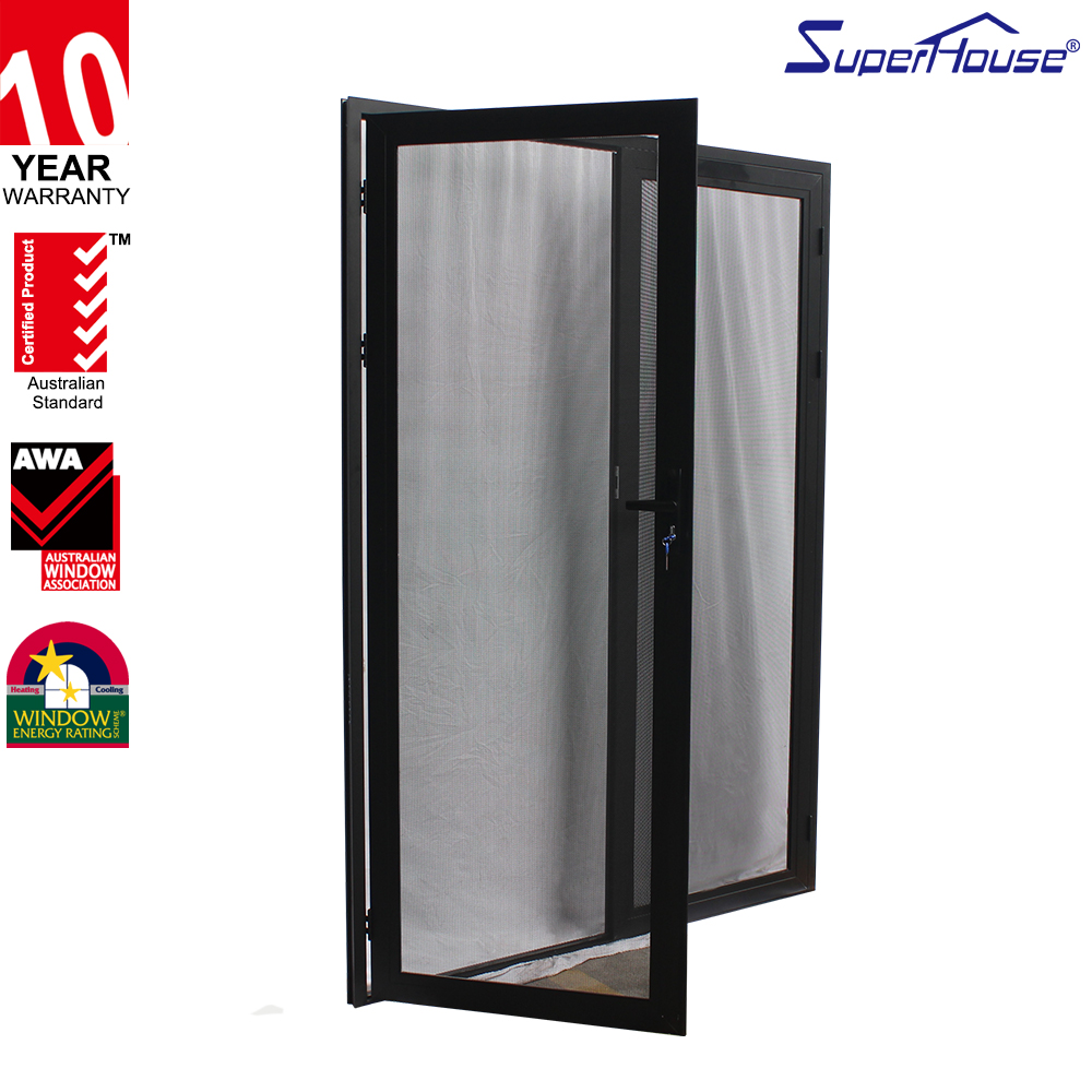 Modern NOA Certified Hurricane Proof Double Glass Aluminum Interior French Doors for Prefabricated Buildings