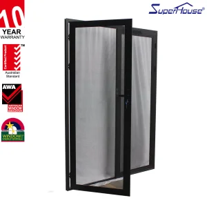 Modern NOA Certified Hurricane Proof Double Glass Aluminum Interior French Doors for Prefabricated Buildings