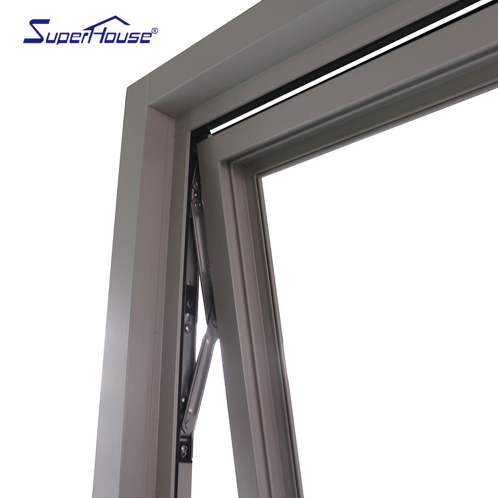 Superhouse Custom Made Villa Home Manual Aluminum Frame Thermal Break  Noise Insulation Window Chain Winder Awning Window