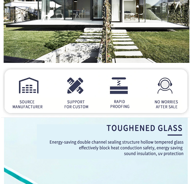 Matte Black Frame Tempered Glass Door