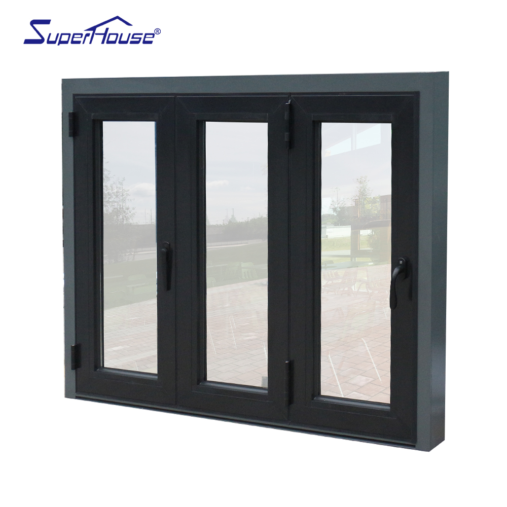 NFRC Certificated High Quality with Double Glass for Balcony Kitchen and Commercial Use Aluminum Folding Window