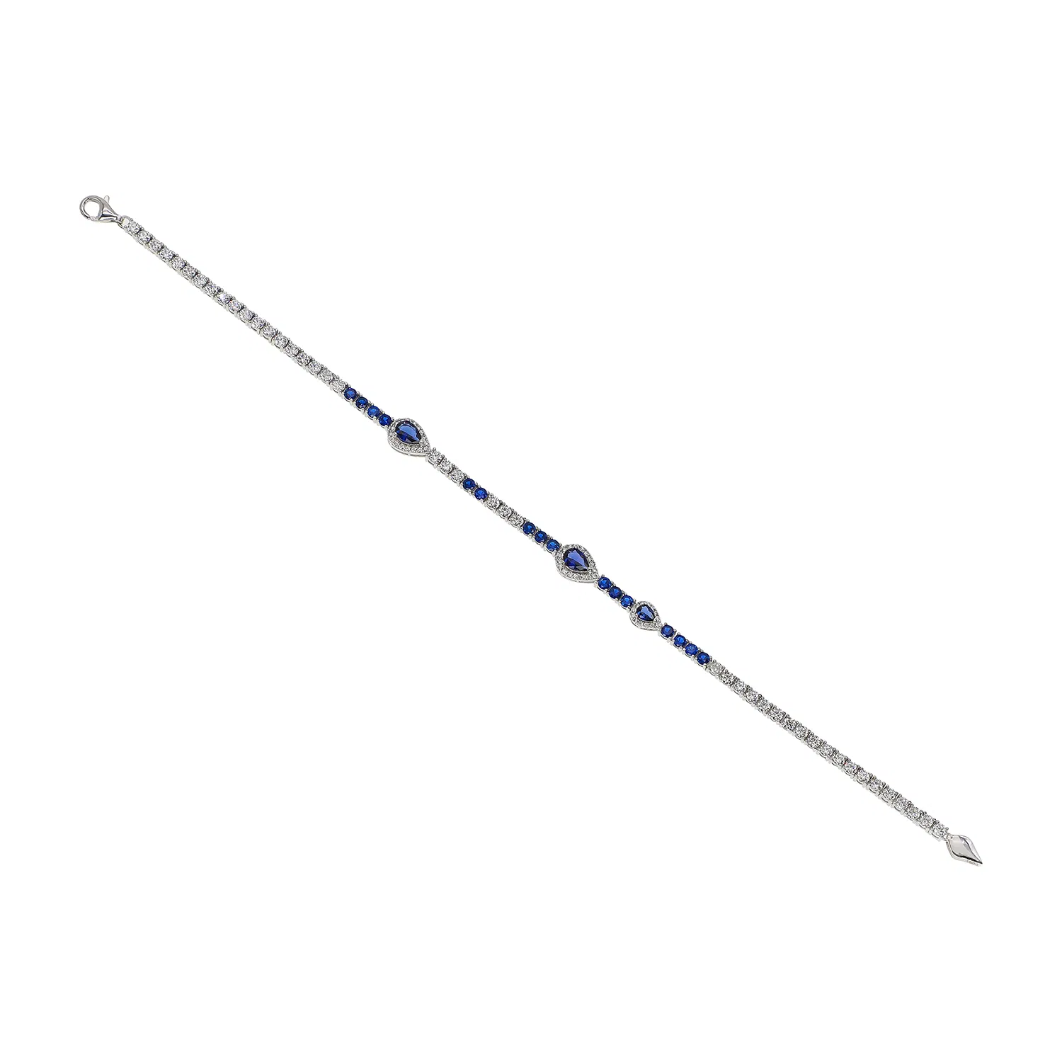 Joia de Pulseira de Prata com Diamante Cultivado em Laboratório