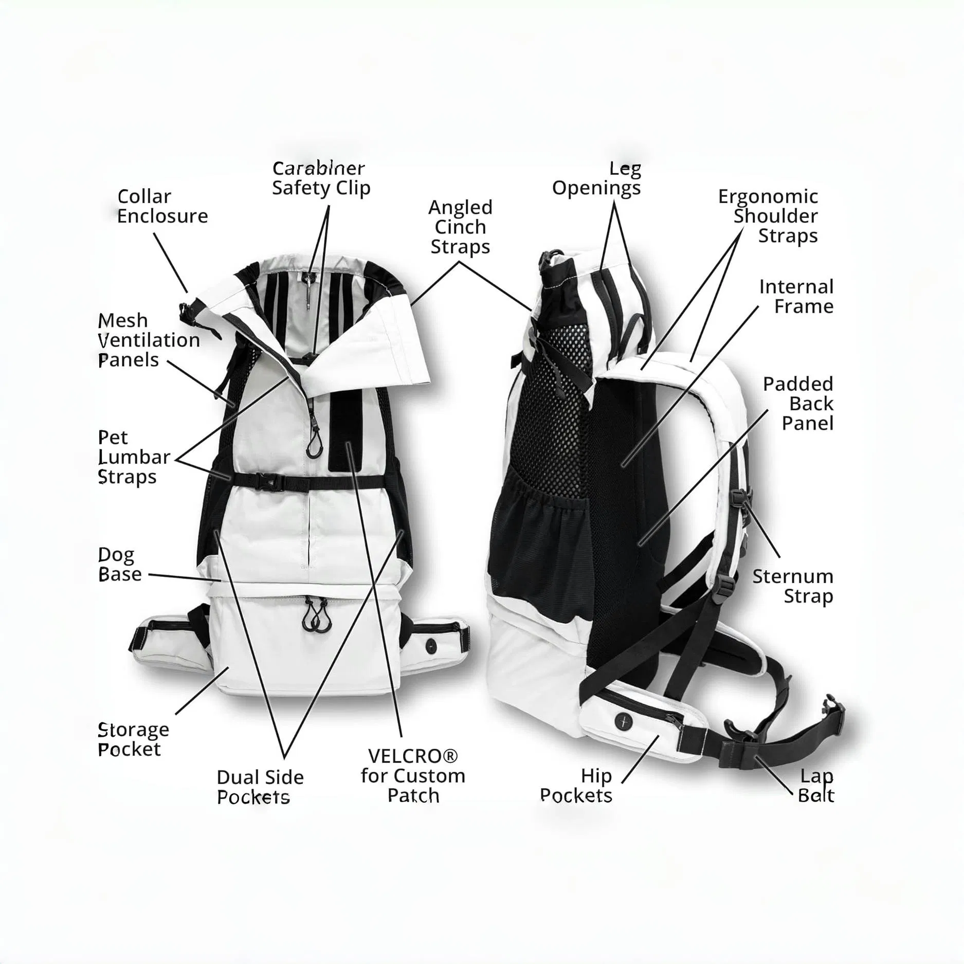 Mochila Transportadora para Cães, Transportadores Frontais Ajustáveis para Animais de Estimação, Bolsa de Viagem com Pernas para Cães Pequenos e Médios, Mochila Macia para Transporte de Filhotes no Peito