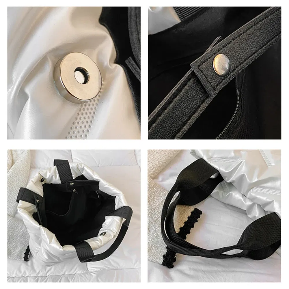 Bolsa Hobo Feminina Matelassê Bolsa de Ombro Grande Capacidade Almofada Matelassê Tote