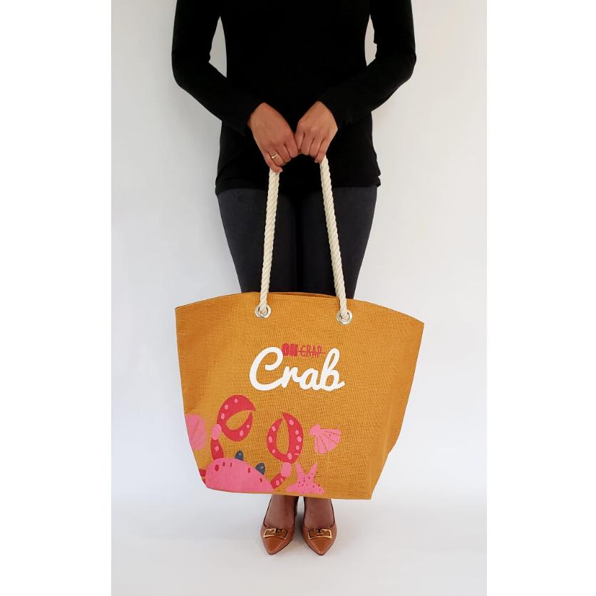 Bolsa de Praia Personalizada em Juta Grande para Atacado, Bolsa de Mão de Palha para Compras
