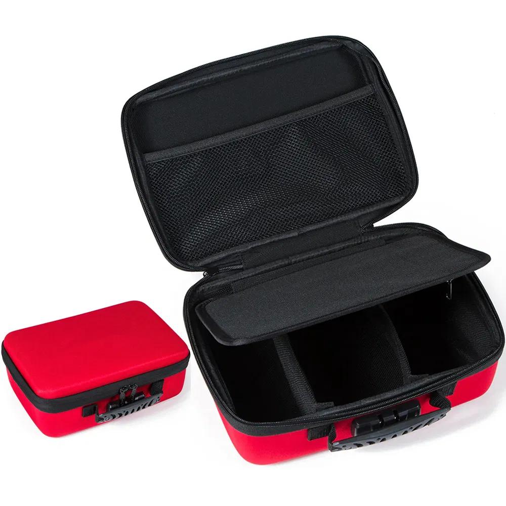 Embalagem de armazenamento com fecho à prova de crianças, caixa de armazenamento com forro de carbono à prova de odores, bolsa de container de carbono com fecho para viagem